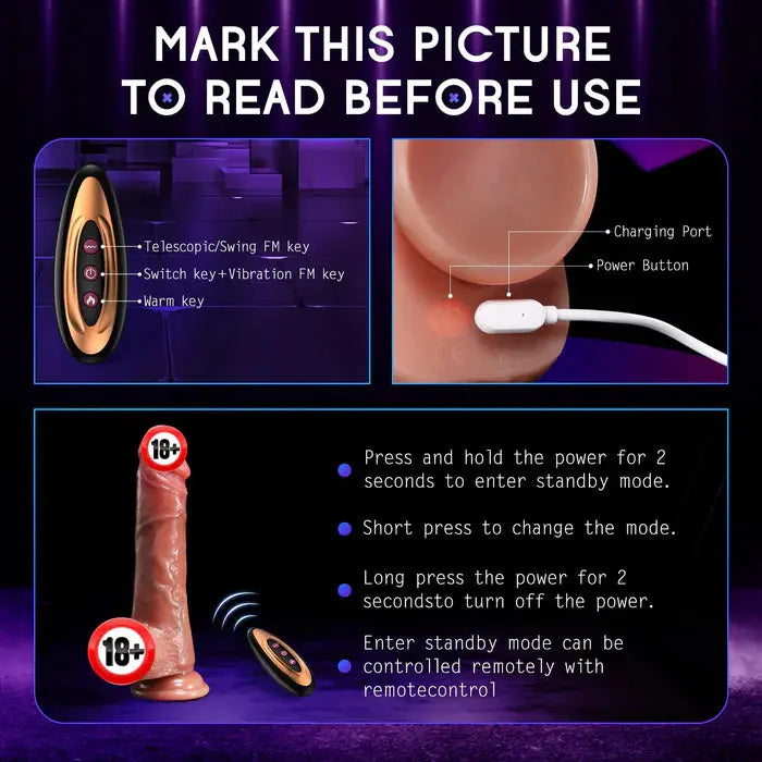 8” Thrust Vibrating Toy for Adult Women - Lesme Vibe