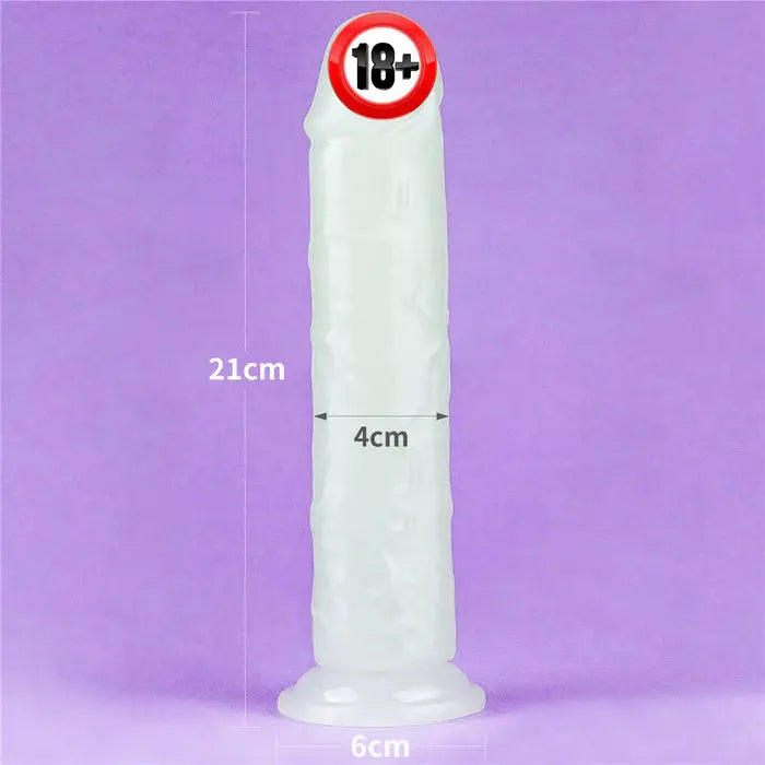 7.5inch Luminous Transparent Toy Powerful Suction - Lesme Vibe
