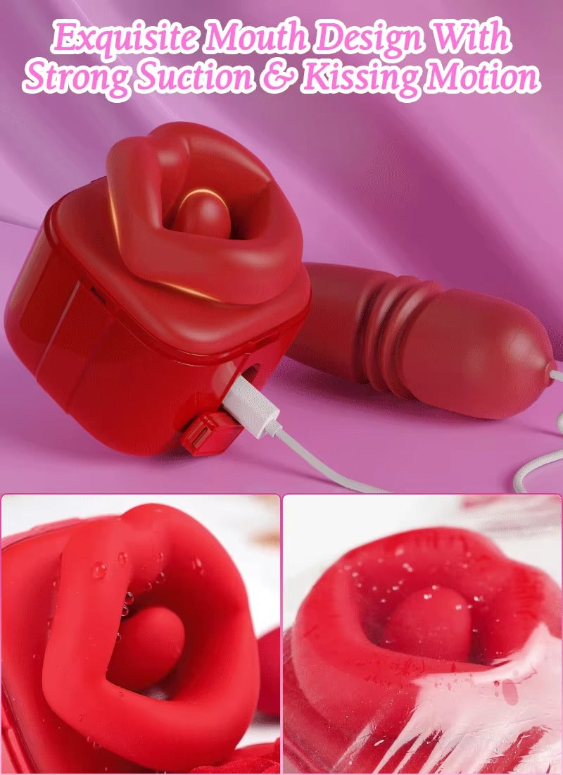 Tongue Licking Sucking Nipple Stimulation Vibrator