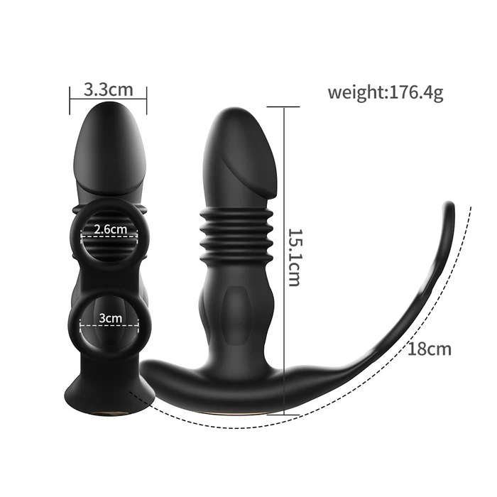 Anal Plug Prostate Massager Vibrating Ring