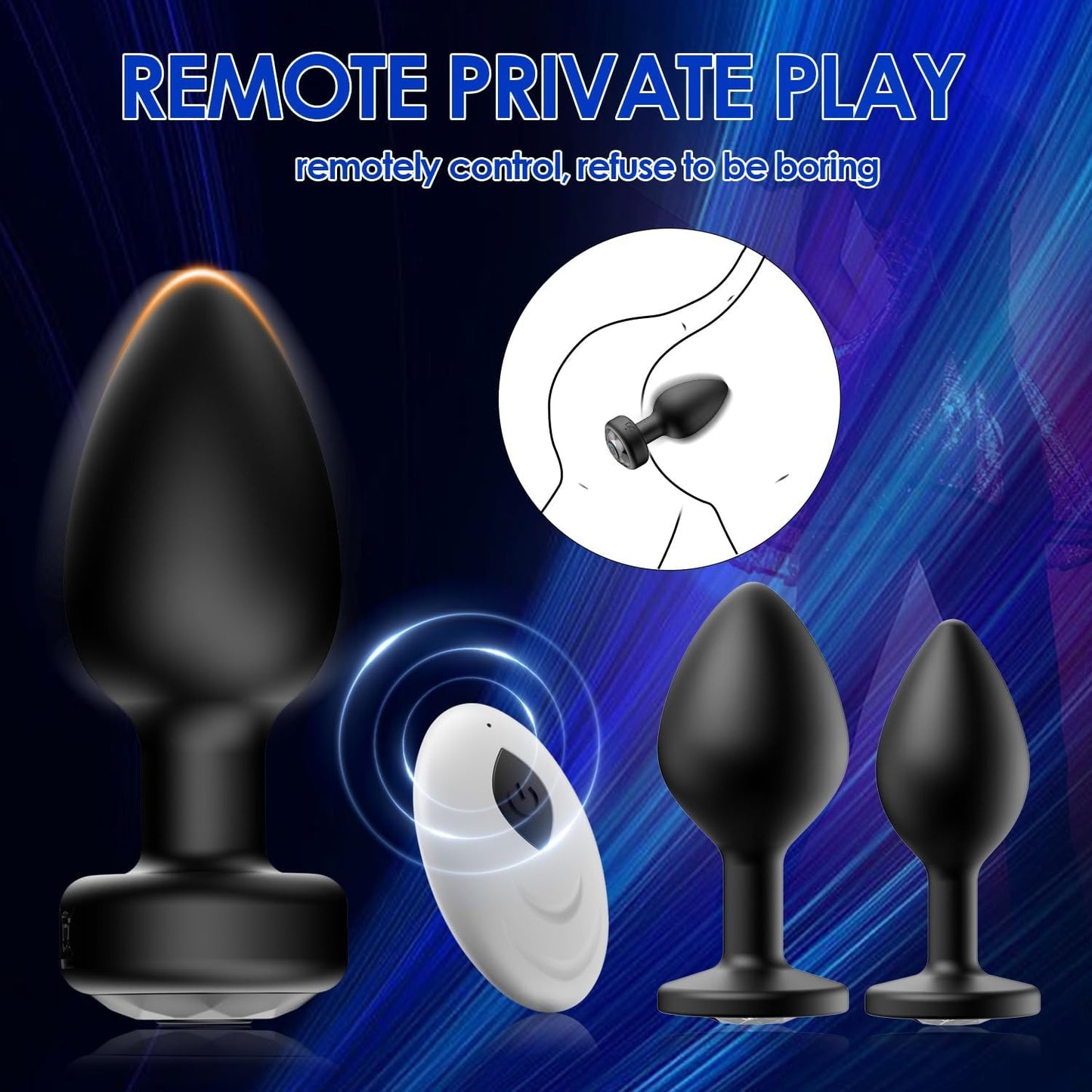 3Pcs Set Anal Plug Vibrator - Lesme Vibe