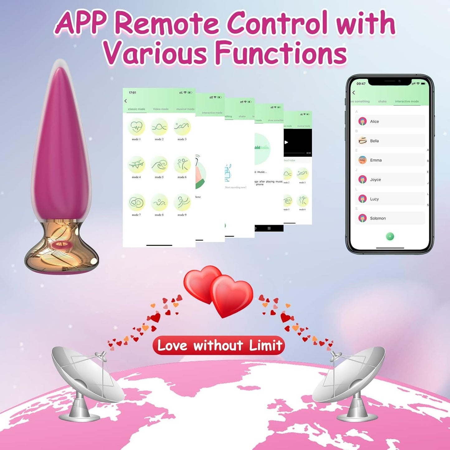 Anal Butt Vibrator App & Remote Control