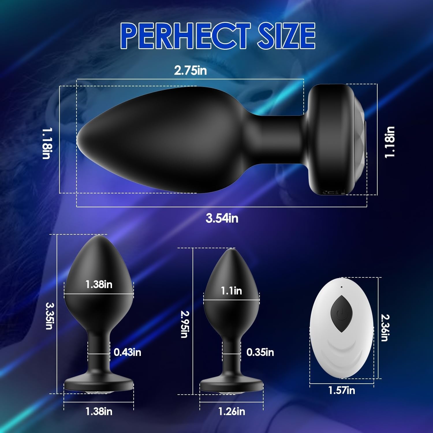 3Pcs Set Anal Plug Vibrator - Lesme Vibe