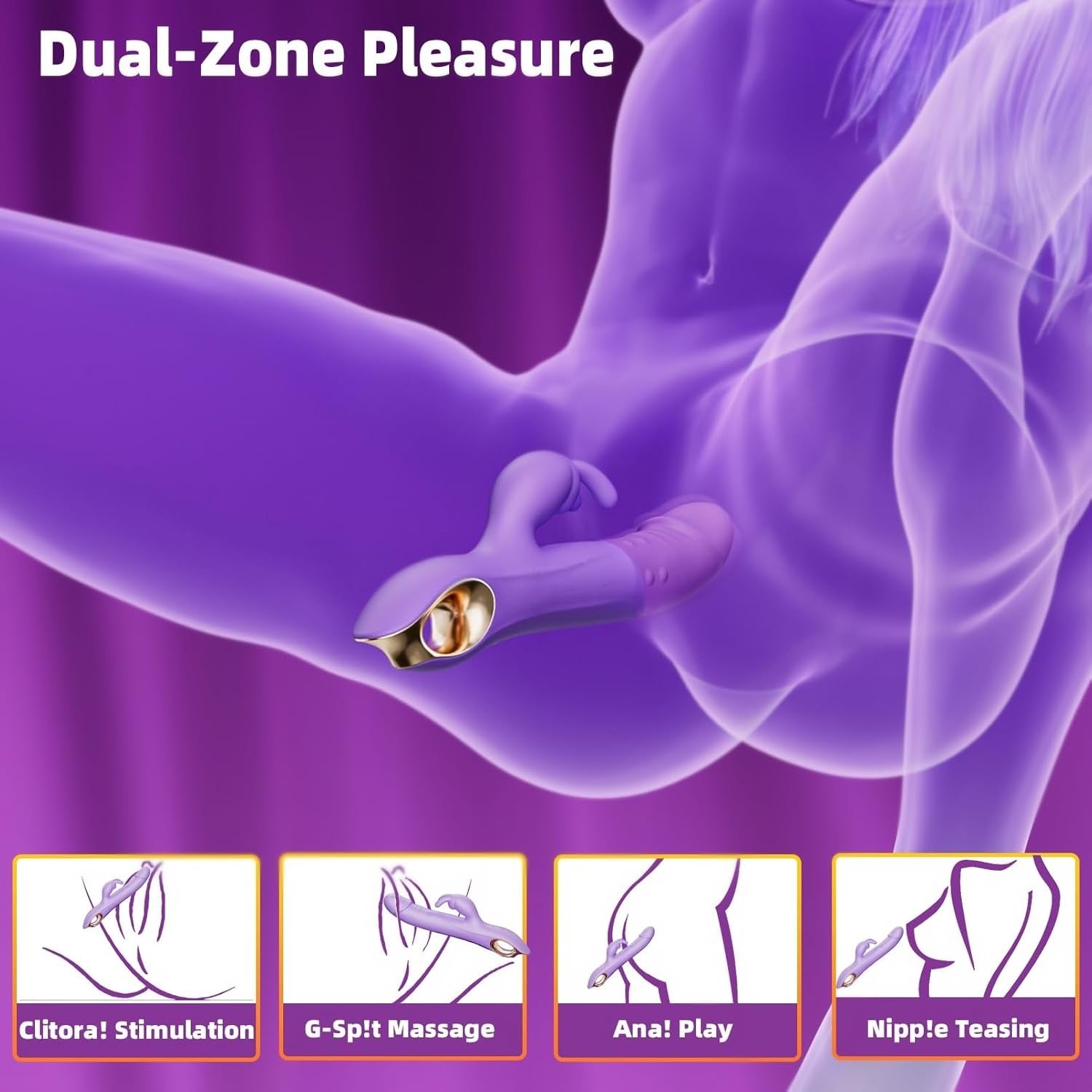 Rabbit Vibrator G-Spot and Clitoris Stimulation - Lesme Vibe