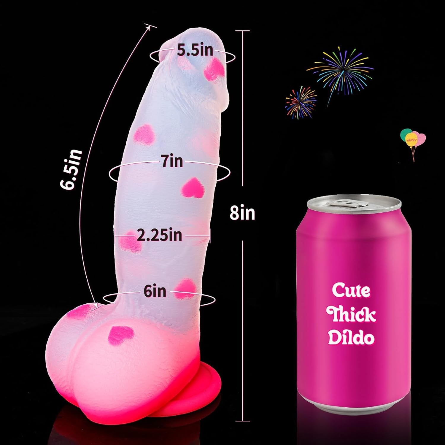 8" Strap on Dildo - Lesme Vibe