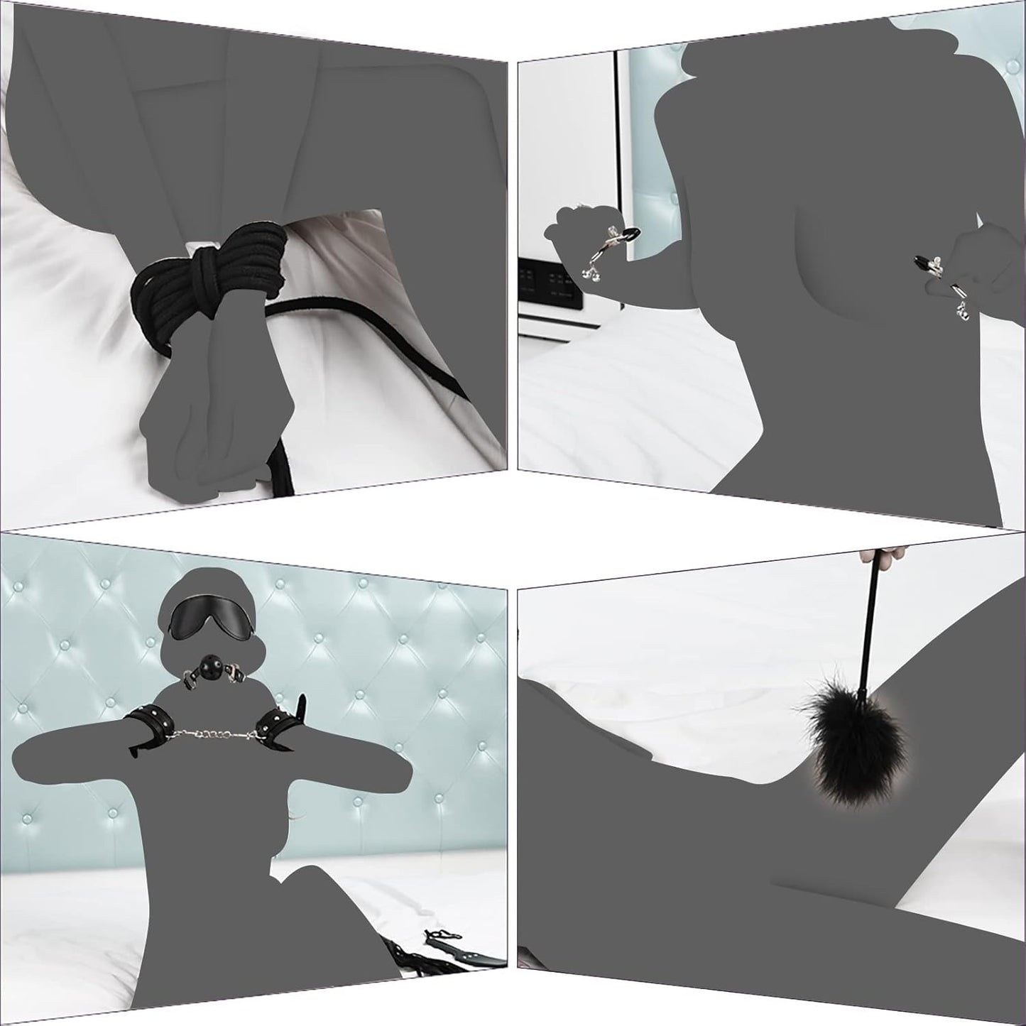 11 Pcs BDSM Leather Bondage Sets