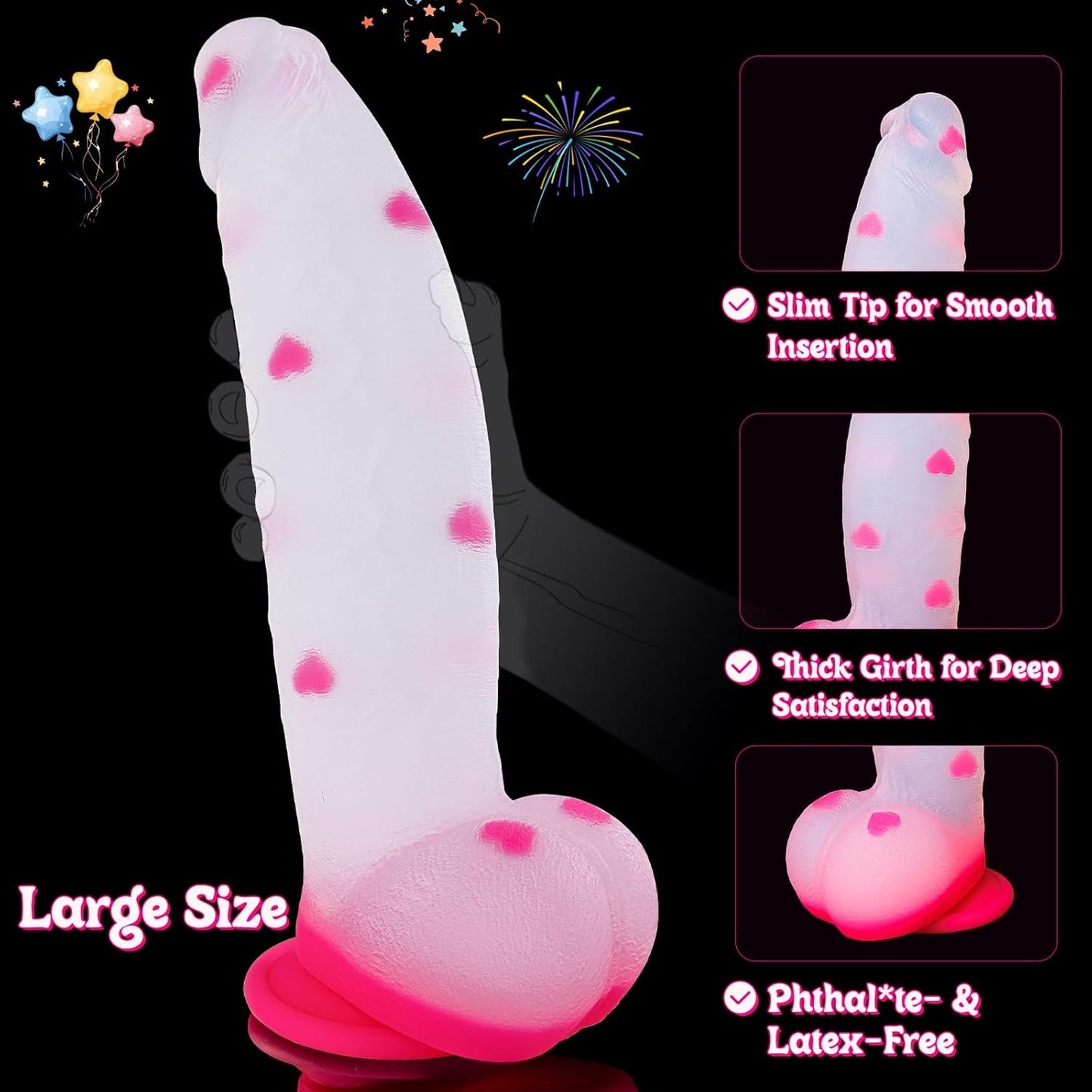 8" Strap on Dildo - Lesme Vibe