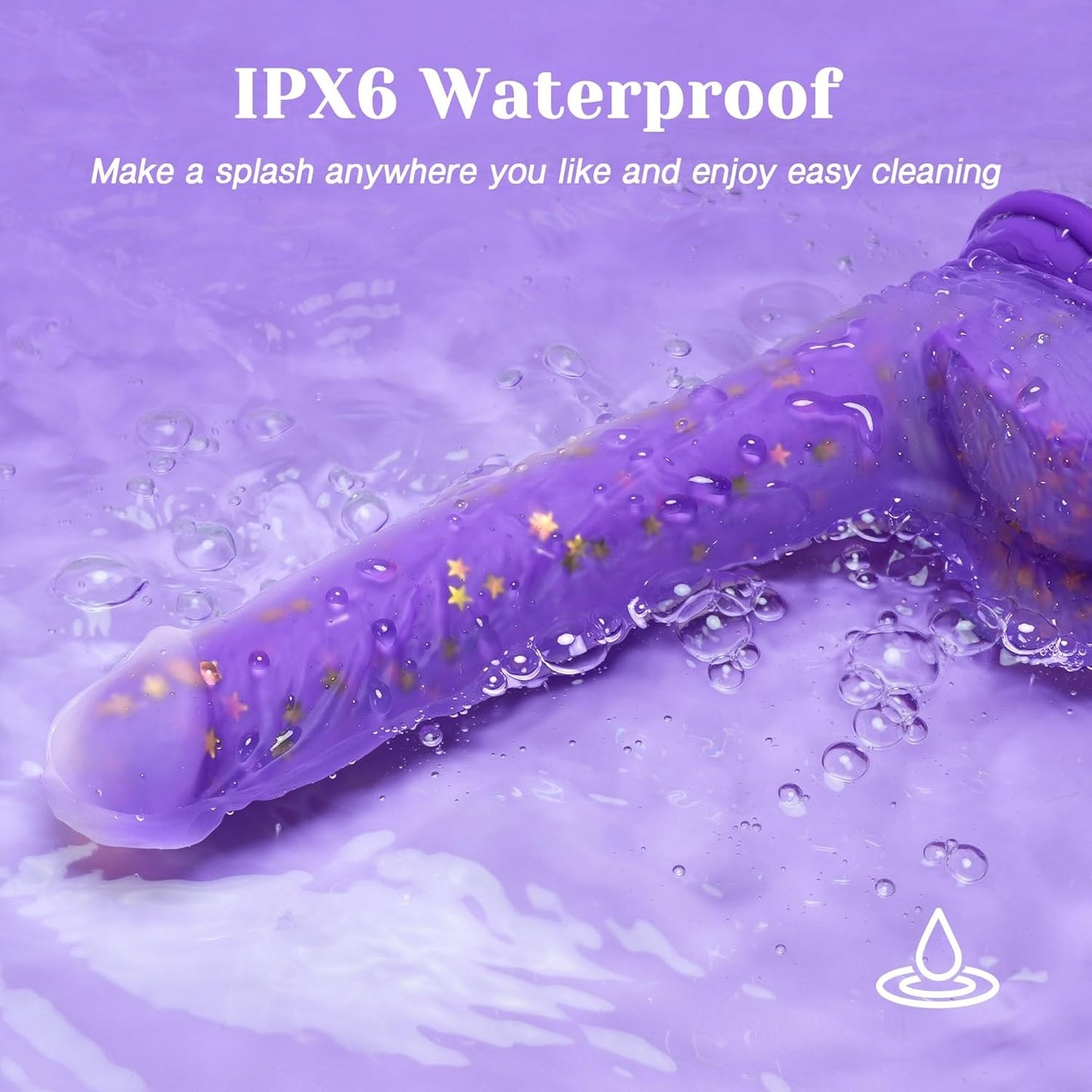 9.25" Thrusting & Vibrating Silicone Dildo