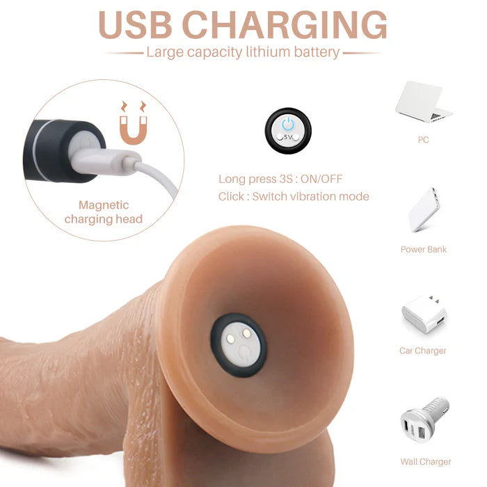 Vibrating Toy Realistic Experience Silicone Material