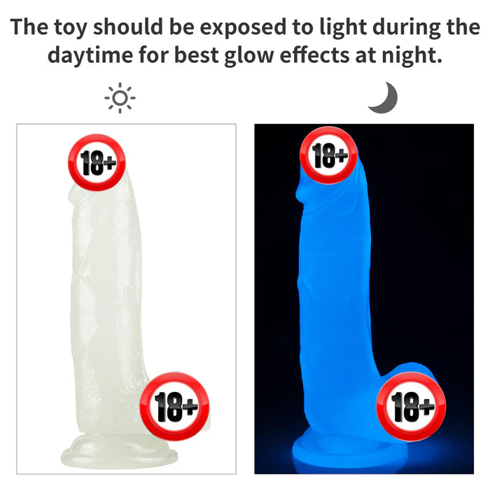 7.5inch Luminous Transparent Toy Powerful Suction
